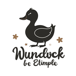 drawing duck shirt SVG PNG design with bold lettering, black and white floral elements