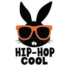 bunny hiphop SVG PNG design with bold lettering