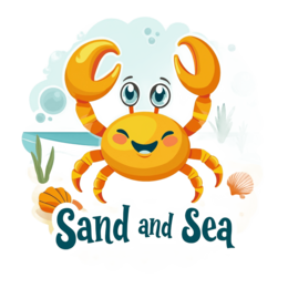 crab beach SVG PNG design with bold lettering