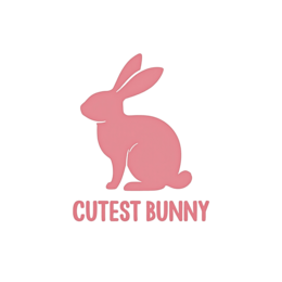 cutest bunny sticker SVG PNG design with bold lettering