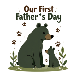 fathers day bears SVG PNG design with bold lettering