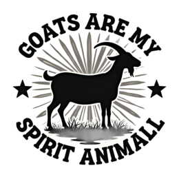 goats spirit animal SVG PNG design with bold lettering