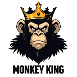 monkey king crown SVG PNG design with bold lettering