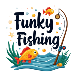 funky fishing colorful SVG PNG design with bold lettering