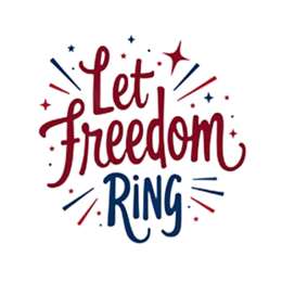 let freedom ring shirt SVG PNG design with bold lettering