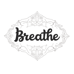 breathe SVG PNG design with bold lettering, an uplifting message