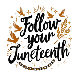 juneteenth birds SVG PNG design with hand-drawn style, bold lettering