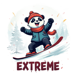 winter snowboarding SVG PNG design with bold lettering