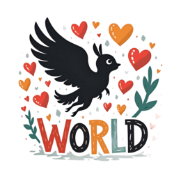 bird hearts SVG PNG design with bold lettering, an uplifting message