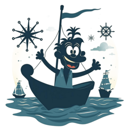cartoon character boat SVG PNG design