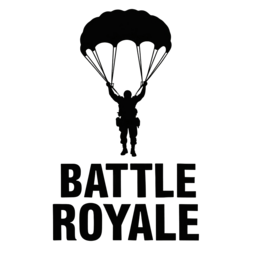 battle royale parachute SVG PNG design with bold lettering