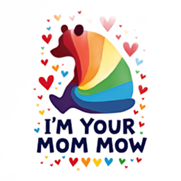 bear rainbow hearts SVG PNG design with bold lettering