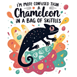 chameleon colorful quote SVG PNG design with bold lettering