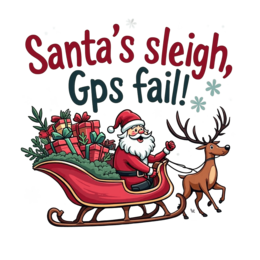 christmas santa sleigh SVG PNG design
