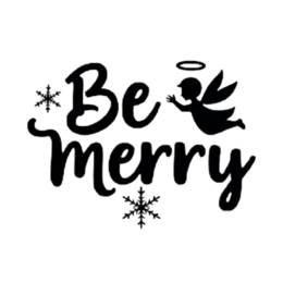 christmas merry SVG PNG design with bold lettering