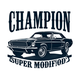 champion super modified shirt SVG PNG design with hand-drawn style, bold lettering