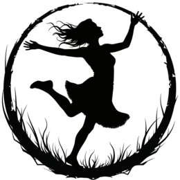 dancing silhouette SVG PNG design with clean design elements