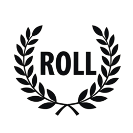 roll SVG PNG design with bold lettering, black floral elements