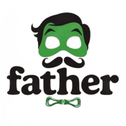father green mask SVG PNG design with bold lettering