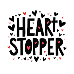 heartstopper artistic SVG PNG design with bold lettering