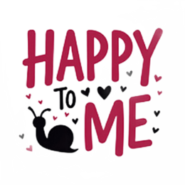 happy snail SVG PNG design with bold lettering