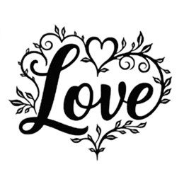 love shirt SVG PNG design with black and white floral elements