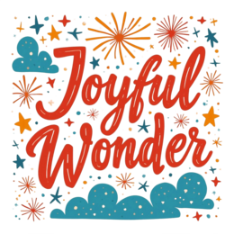 joyful wonder SVG PNG design with bold lettering