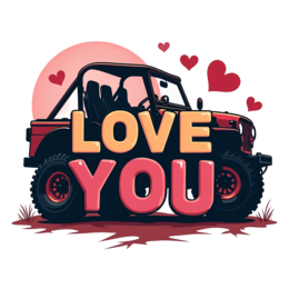 love jeep SVG PNG design with bold lettering