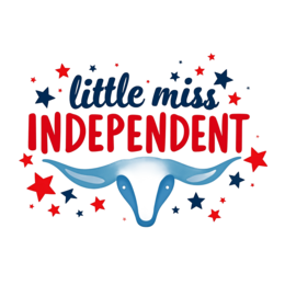little miss independent SVG PNG design with bold lettering