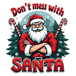 holiday santa SVG PNG design with bold lettering