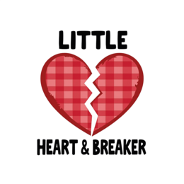 little heart breaker shirt SVG PNG design with bold lettering