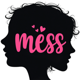 mess silhouette SVG PNG design with bold lettering