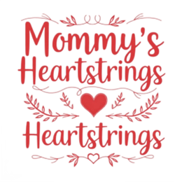 mommy heartstrings floral SVG PNG design with red floral elements