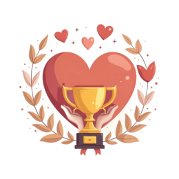 trophy heart shirt SVG PNG design with red floral elements