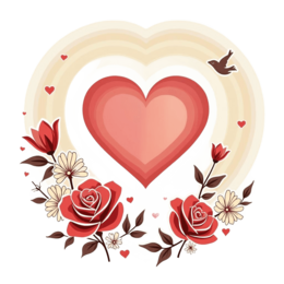 romantic roses SVG PNG design with white and red floral elements
