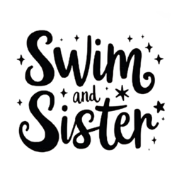 swim sister SVG PNG design with hand-drawn style
