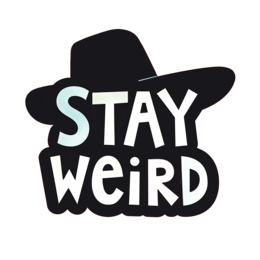 stay weird hat SVG PNG design with bold lettering, an uplifting message