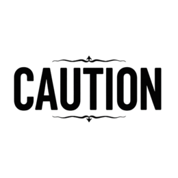 warning sign SVG PNG design with bold lettering