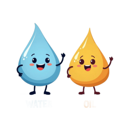 water oil characters SVG PNG design with bold lettering