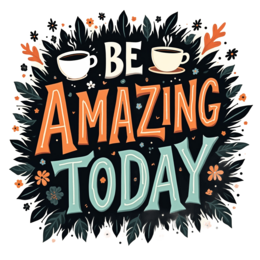 motivational quote flower SVG PNG design with hand-drawn style, bold lettering, orange and green floral elements
