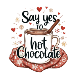 hot chocolate winter SVG PNG design with bold lettering