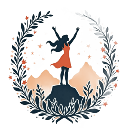 freedom mountains floral SVG PNG design with clean design elements, red and blue floral elements