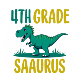 4thgrade dinosaur SVG PNG design with bold lettering