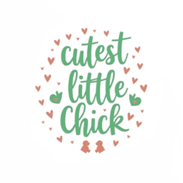 cutest little chick SVG PNG design with hand-drawn style, bold lettering