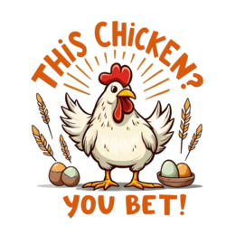 chicken humor shirt SVG PNG design with bold lettering
