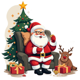santa gifts friends SVG PNG design