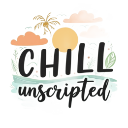sunset ocean SVG PNG design with bold lettering, orange and blue floral elements