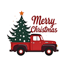 truck tree SVG PNG design with bold lettering