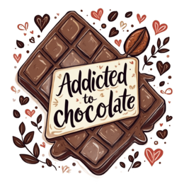 addicted SVG PNG design with bold lettering, white and pink floral elements