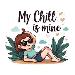 people relaxation SVG PNG design with bold lettering